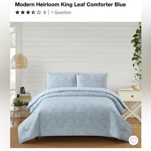 Blue Leaf Comforter Set